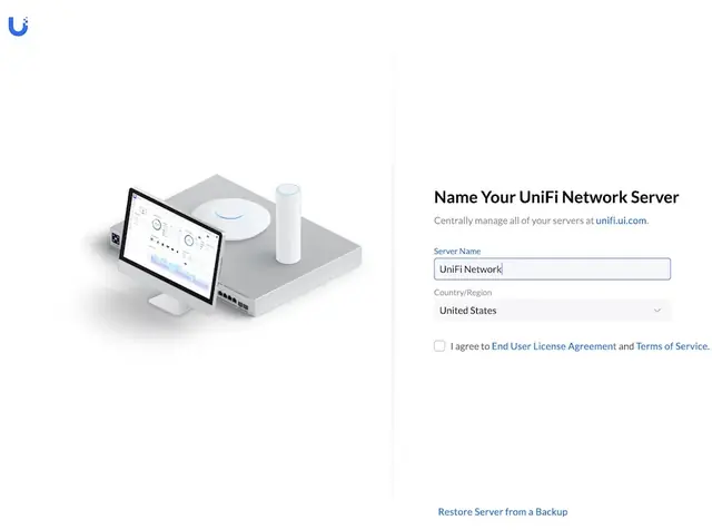UniFi Network controller dashboard